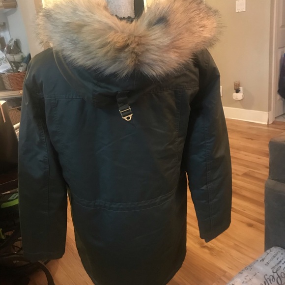 New J Crew green rain and winter coat - Picture 4 of 9
